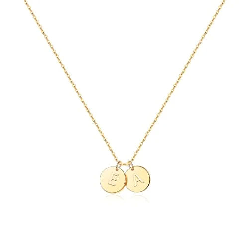 14K Gold Plated Tiny Small Letter E