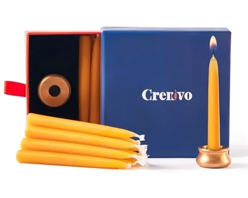 20 Minute Beeswax Meditation Candles with Brass