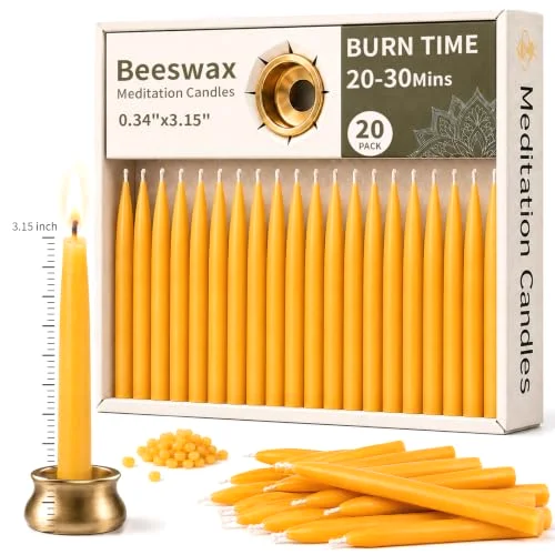 20 Minute Beeswax Meditation Candles