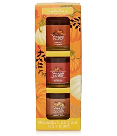 3 Mini Candles: Spiced Pumpkin