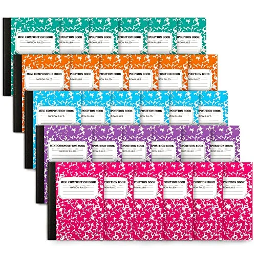 30 Pack 5 Pastel Colors Narrow Ruled