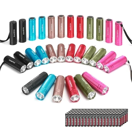 30-Pack Aluminum Mini Led Flashlight Set Portable