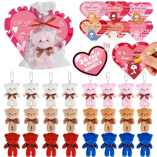 6 Colors Small Bear with Gift Cards
