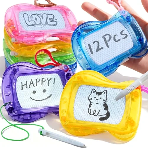 6 Different Color Erasable Keychain Drawing Board