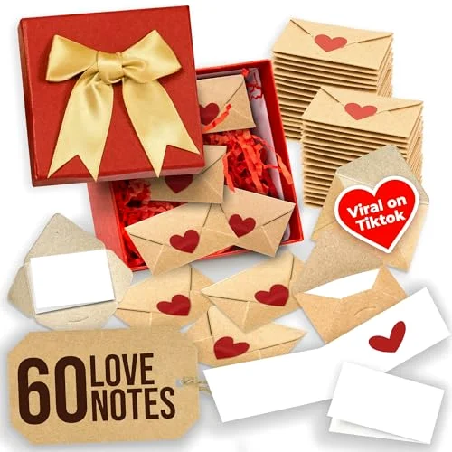 60 Mini Blank Note Cards and Envelopes