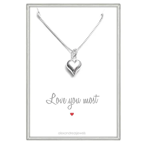 Alexandreasjewels Silver Heart Necklace