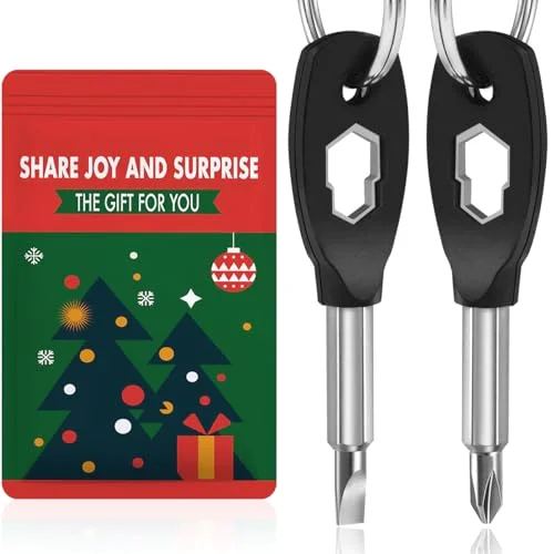 Aoguu 6-in-1 Keychain Screwdriver Bit with Flathead