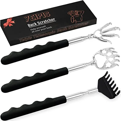 Back Scratcher Metal Portable Telescoping with Rubber