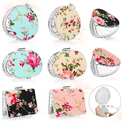 Compact Mirror for Purse Flower Small Floral