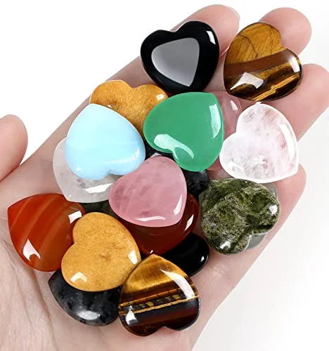 Crystals Heart Healing Stones Polished Hearts Gemstones