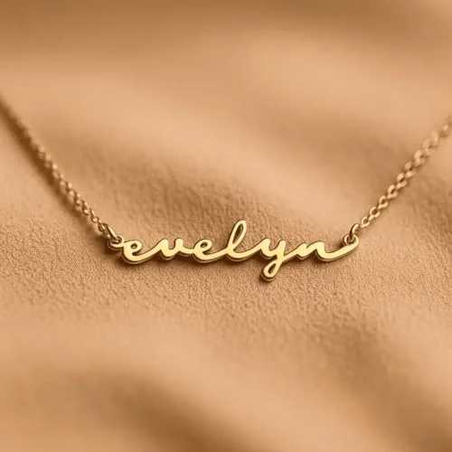 Custom Tiny Name Necklaces for Wedding Bridesmaid