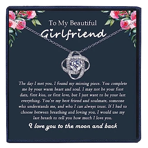 Dainty Silver Cubic Zirconia Love Knot Pendant