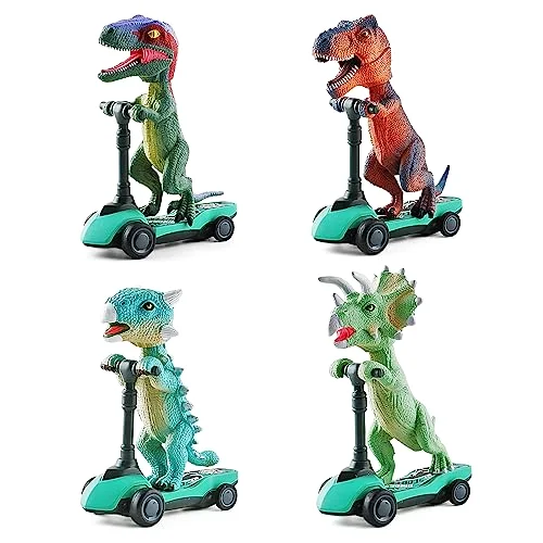Dinosaur Scooter Toys Pull Back Cars Mini