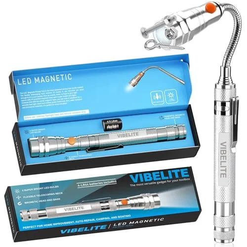 Extendable Magnetic Flashlight Magnet Pickup Tool