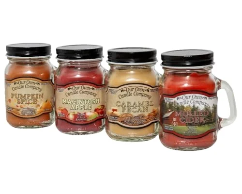 Fall Assortment 4 Pack Mini Mason Jar