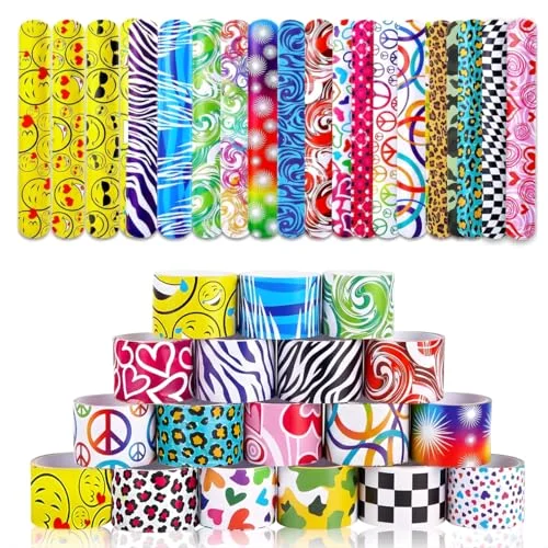 Giraffe 50 Pcs Colorful Snap/Slap Bracelets Kids