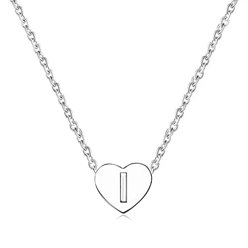 I Letter Tiny Love Heart Initial Choker