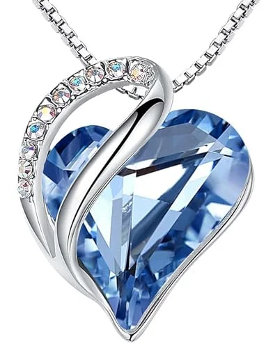 Infinity Birthstone Heart Pendant
