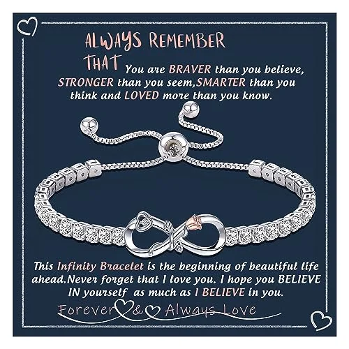 Infinity Bracelets Rose Heart Tennis Bracelet I