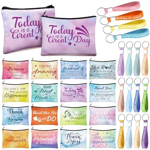 Makeup Bags & Keychain Inspirational Gift