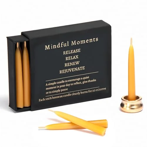 Mindful Meditation Candle Set with 12 Mini