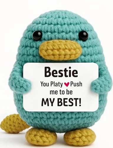 Mini Crochet Platypus Plush with Inspiring Friendship
