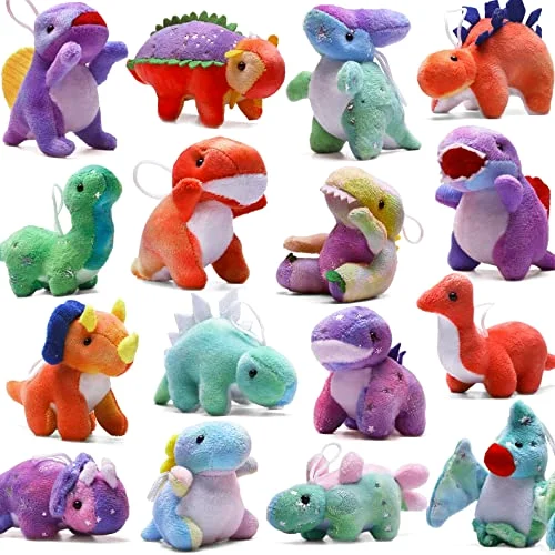 Mini Dinosaur Plush Keychains