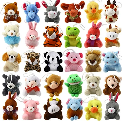 Mini plush animals, 32-piece set