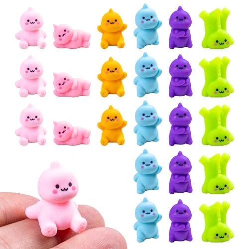 Mini Resin Dinosaur 6 Tiny Animals Colorful