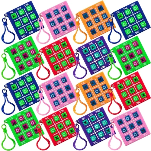 Mini Tic Tac Toe Keychain Games (24-Pack)