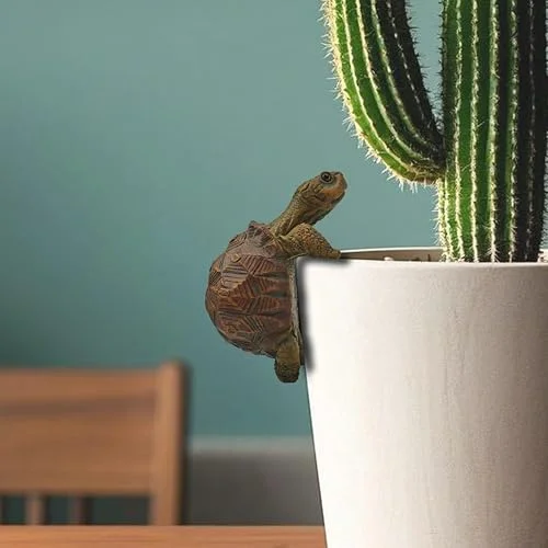 Mini Turtle Statue Miniature Tortoise Figurine Plant