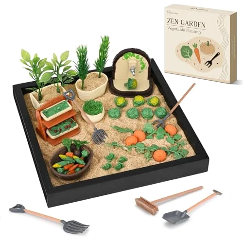Mini Veggie Zen Sand Garden Fidget Stress