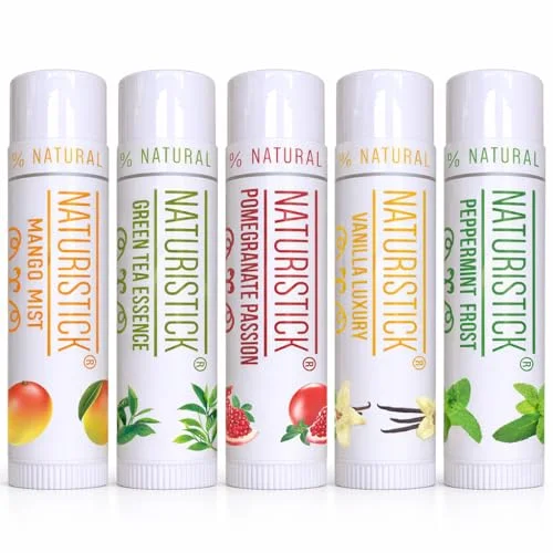 Natural Beeswax Lip Balm 5-Pack