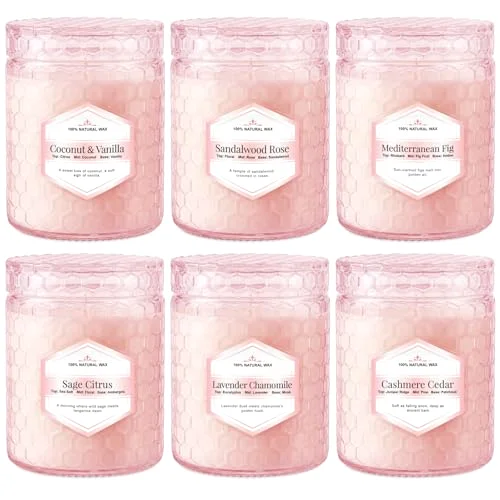 Natural Soy Wax Pink Jar Gift Set