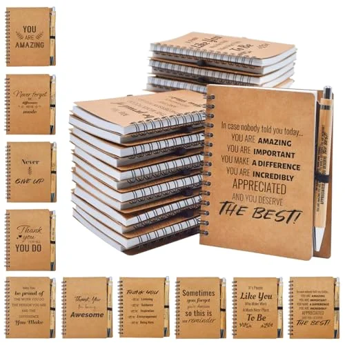 Of Inspirational Spiral Notebooks with Motivational Pens