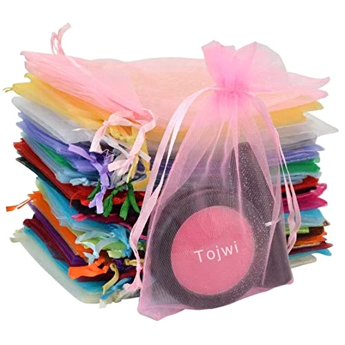 Organza Bags-Mix Color 3.54''x4.33''(9x11cm) Satin Drawstring Organza