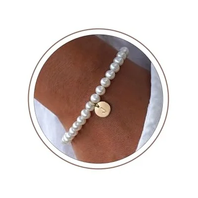 Pearl Initial Bracelets Gifts Women