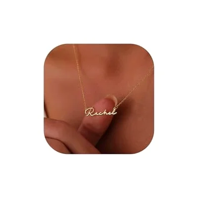 Personalized 18k Gold Plated Dainty Tiny Name