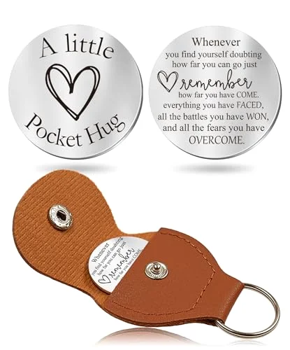 Pocket Hug Token Inspirational Keychain Women (Sobriety)