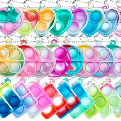 Pop Fidget Keychain 30 Pack