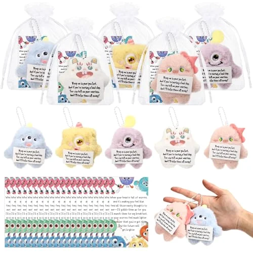 Positive Gifts Mini Plush Keychains Back