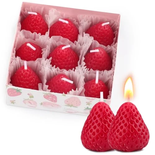 Red Mini Soy Wax Fruit Aroma Decorative