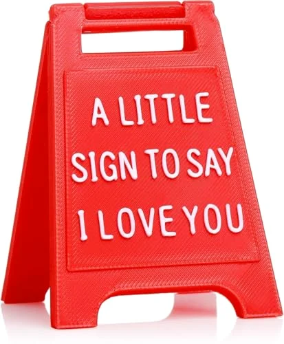 Romantic Mini Desk Sign with “I Love