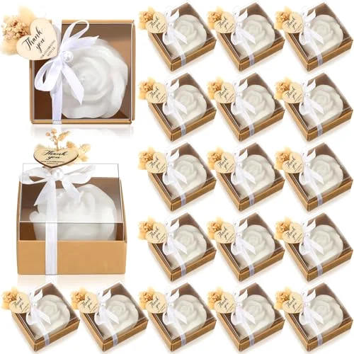 Rose Candle Wedding Favors for Guests