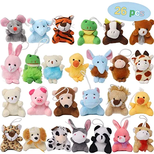 Small Stuffed Animal Keychain Set