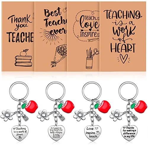 Teacher Gift Set Thank You Keychain Mini