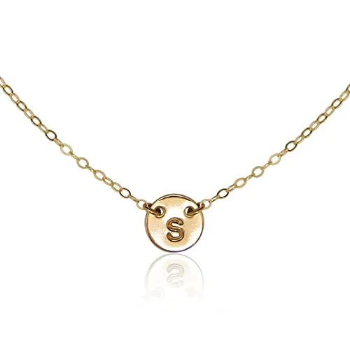 Tiny 14kt Gold Filled Custom Initial Necklace