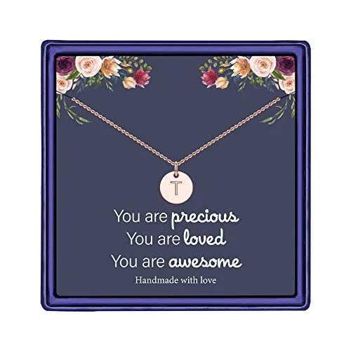 Tiny Initial Necklaces Gifts